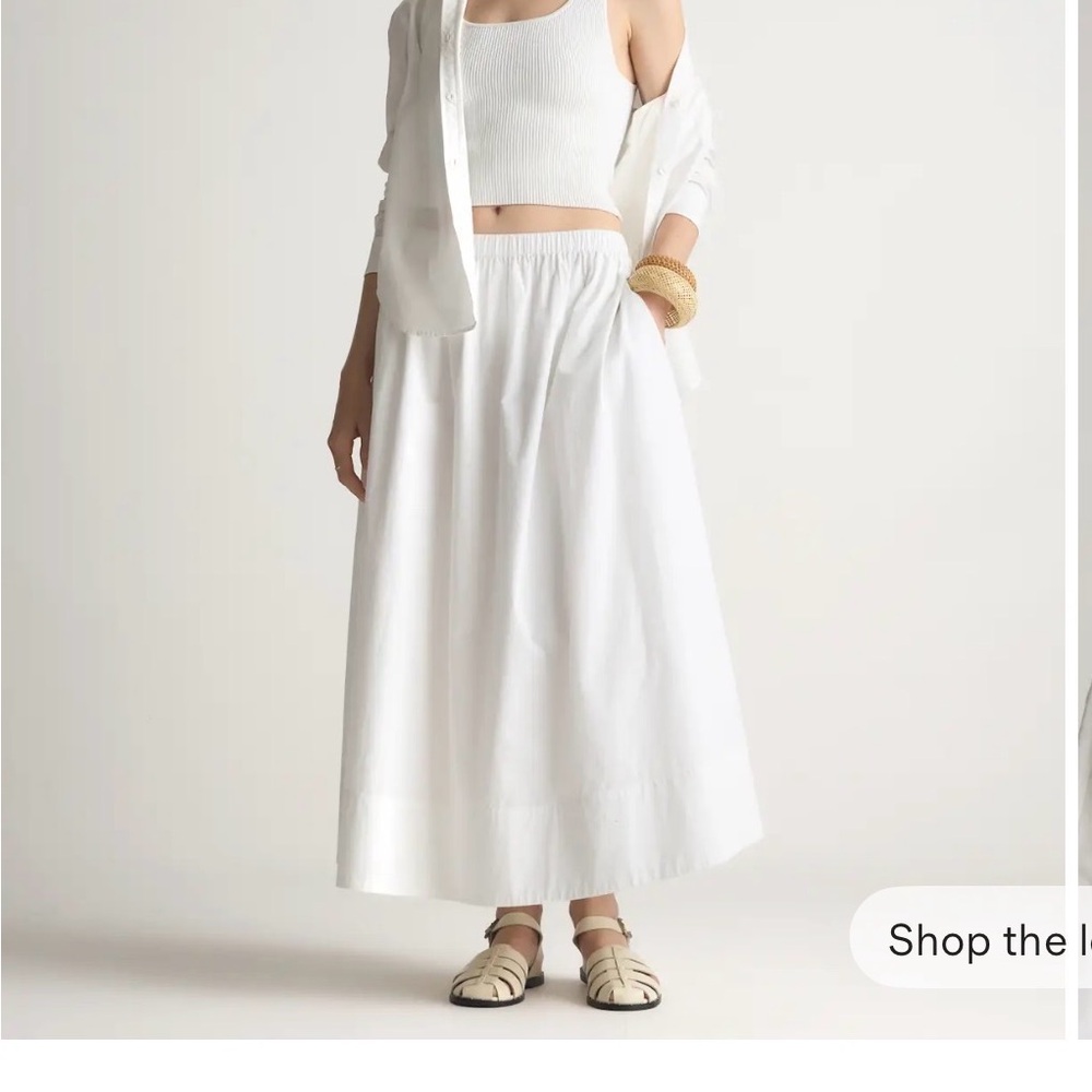 Quince Crisp Cotton Maxi Skirt